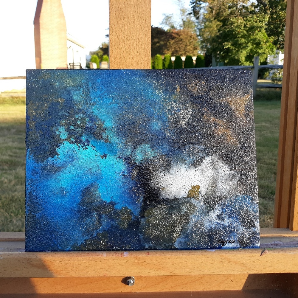 ORIGINAL Abstract Handmade Painting Sz 8"x10" - Picture 1 of 2